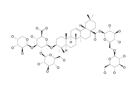 3-O-BETA-D-GLUCOPYRANOSYL-(1->2)-[BETA-D-ARABINOPYRANOSYL-(1->3)]-BETA-D-GLUCURONOPYRANOSYL-OLEANOLIC-ACID-28-O-BETA-D-GLUCOPYRANOSYL-(1->6)-BETA-D