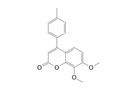 7,8-DIMETHOXY-4-(4-METHYLPHENYL)-2H-1-BENZOPYRAN-2-ONE