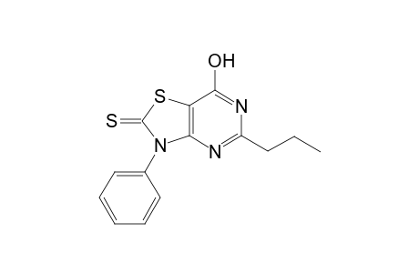 3H-Thiazolo[4,5-d]pyrimidine-2-thione, 7-hydroxy-3-phenyl-5-propyl-