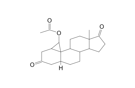 7H5,19-CYCLOANDROSTANE-3,17-DIONE, 19-(ACETYLOXY)-