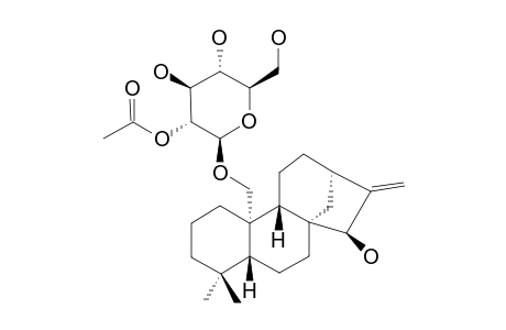 INFUSCASIDE-C;5-ALPHA-HYDROXY-20-(2'-ACETOXY)-BETA-GLUCOPYRANOSYL-ENT-KAUR-16-ENE