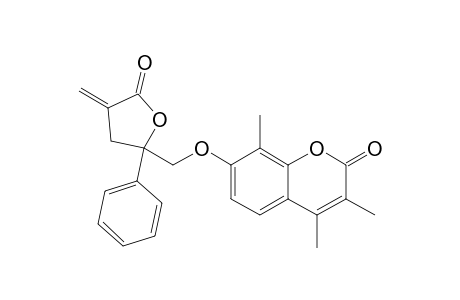 7-[(2,3,4,5-TETRAHYDRO-4-METHYLENE-5-OXO-2-PHENYL-2-FURANYL)-METHOXY]-3,4,8-TRIMETHYL-2-H-1-BENZOPYRAN-2-ONE