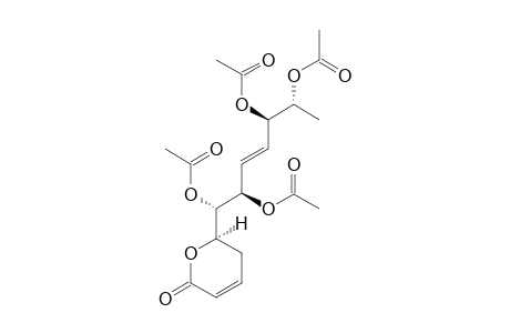 6-(1',2',5',6'-TETRAACETOXY-3-HEPTENYL)-5,6-DIHYDRO-2-H-PYRAN-2-ONE