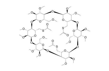 #6;2(I),2(II),2(III),2(IV),2(V),2(VI),3(I),3(II),3(III),3(IV),3(V),3(VI),6(II),6(IV),6(VI)-PENTADECA-O-METHYL-6(I),6(III),6(V)-TRI-O-ACETYLSULFANYL-ALPH