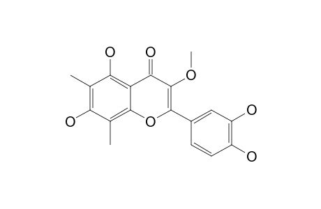 6,8-DI-C-METHYLQUERCETIN-3-METHYLETHER;6,8-DI-C-METHYL-3-METHOXY-5,7,3',4'-TETRAHYDROXYFLAVONE