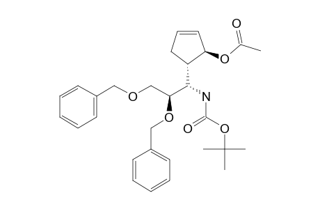 (1-S,5-S,1'-S,2'-S)-1-ACETOXY-5-[2,3-BIS-(BENZYLOXY)-1-TERT.-BUTOXYCARBONYLAMINOPROPYL]-2-CYCLOPENTENE