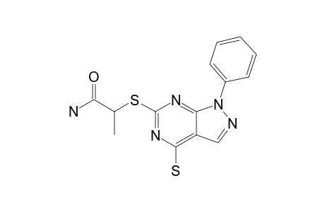 ALPHA-(4-MERCAPTO-1-PHENYLPYRAZOLO-[3,4-D]-PYRIMIDIN-6-YLTHIO)-PROPIONAMIDE