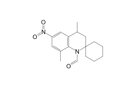 2-Spirocyclohexyl-4,8-dimethyl-6-nitro-3,4-dihydro-2H-quinoline-1-carbaldehyde