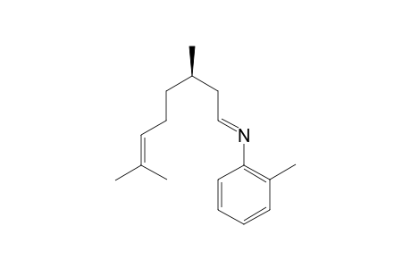 N(R)-(3,7-Dimethyl-6-octenylidene)-o-toluidine