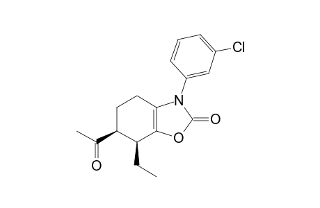 (6R*,7R*)-6-ACETYL-N-(3-CHLOROPHENYL)-7-ETHYL-4,5,6,7-TETRAHYDROBENZOXAZOL-2-ONE