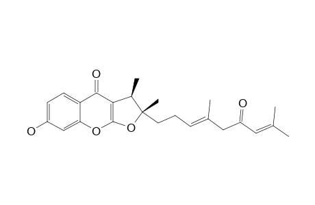 FUKANEFUROCHROMONE_A;2,3-DIHYDRO-7-HYDROXY-2-S*,3-R*-DIMETHYL-2-[4,8-DIMETHYL-3-(E),7-NONADIEN-6-ONYL]-FURO-[3.2-B]-CHROMONE