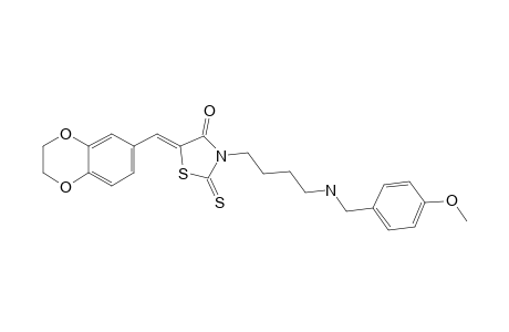 (5Z)-3-[4-(4-METHOXYPHENYLMETHYLAMINO)-BUTYL]-5-(2,3-DIHYDRO-1,4-BENZODIOXIN-6-YLMETHYLENE)-2-THIOXO-1,3-THIAZOLIDIN-4-ONE