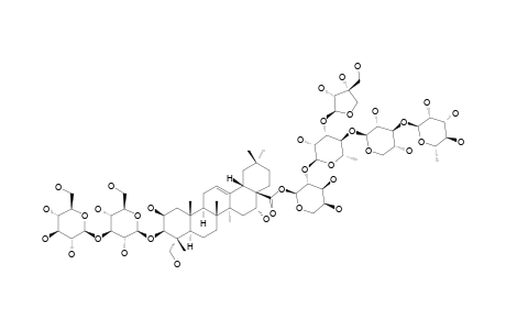 #2;3-O-BETA-D-GLUCOPYRANOSYL-(1->3)-BETA-D-GLUCOPYRANOSYL-2-BETA,3-BETA,16-ALPHA,23-TETRAHYDROXY-OLEAN-12-EN-28-OIC-ACID-28-O-ALPHA-L-RHAMNOPYRANOSYL-(1->3)-BE