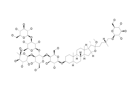 #49;26-O-BETA-D-GLUCOPYRANOSYL-22-XI-METHOXY-3-BETA,26-DIHYDROXY-(25R)-5-ALPHA-FUROSTANE-3-O-[BETA-D-GLUCOPYRANOSYL-(1->3)-BETA-D-GLUCOPYRANOSYL-(1->2)]-[ALPHA