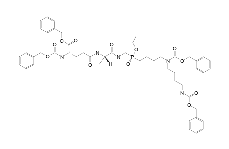 #25;O-ETHYL-[N-(BENZYLOXYCARBONYL)-N-[4-[N'-(BENZYLOXYCARBONYL)-AMINO]-BUTYL]-4-AMINOBUTYL]-[[(ALPHA-O-BENZYL-Z-GAMMA-GLUTAMYLALANINYL)-AMINO]-METHYL]-PHOSPHIN