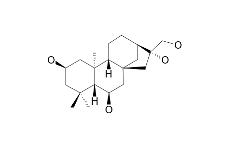 PTEROKAURANE_M_3;2-BETA,6-BETA,16-ALPHA,17-TETRAHYDROXY-ENT-KAURANE@