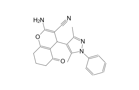 2-amino-4-(3,5-dimethyl-1-phenyl-1H-pyrazol-4-yl)-5-oxo-5,6,7,8-tetrahydro-4H-chromene-3-carbonitrile