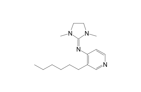 N-(1,3-Dimethylimidazolidin-2-ylidene)-3-hexylpyridin-4-amine