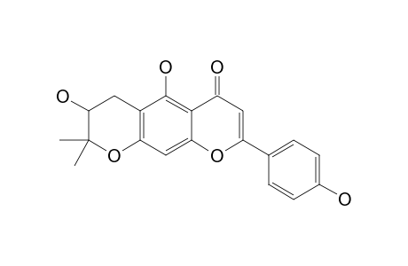 DINKLAGIN-B;(+)-5,4',5''-XI-TRIHYDROXY-6''',6'''-DIMETHYLCHROMANO-(7,6,2''',3''')-FLAVONE