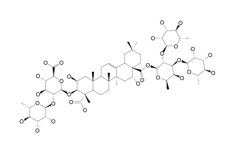 HERNIARIA-SAPONIN-D;3-O-BETA-[RHAMNOPYRANOSYL-(1->2)-GLUCURONOPYRANOSYL]-ZANHIC-ACID-28-O-[RHAMNOPYRANOSYL-(1->2)-[RHAMNOPYRANOSYL-(1->3)]-FUCOPYR