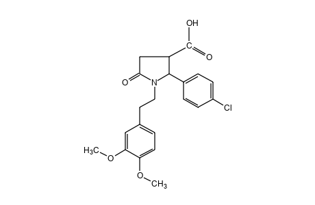 2-(p-chlorophenyl)-1-(3,4-dimethoxyphenethyl)-5-oxo-3-pyrrolidinecarboxylic acid