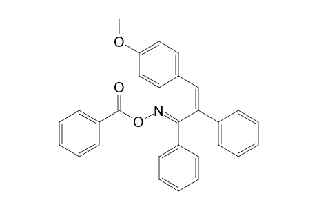 2-Propen-1-one, 3-(4-methoxyphenyl)-1,2-diphenyl-, O-benzoyloxime