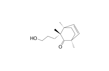 Bicyclo[2.2.2]oct-5-en-2-one, 3-(3-hydroxypropyl)-1,3,4-trimethyl-, (1.alpha.,3.beta.,4.alpha.)-(.+-.)-