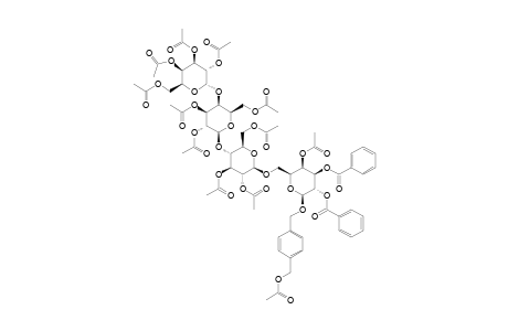 #11;(4-O-ACETOXYMETHYL)-BENZYL-O-(2,3,4,6-TETRA-O-ACETYL-ALPHA-D-GALACTOPYRANOSYL)-(1->4)-O-(2,3,6-TRI-O-ACETYL-BETA-D-GALACTOPYRANOSYL)-(1->4)-O-2,3,6-TRI-O-A