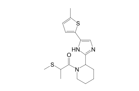 2-(methylthio)-1-(2-(5-(5-methylthiophen-2-yl)imidazol-2-yl)piperidin-1-yl)propan-1-one