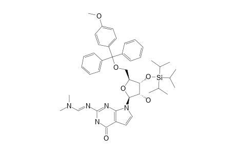 6E;2-[[(DIMETHYLAMINO)-METHYLIDENE]-AMINO]-7-[5-O-(4-METHOXYTRITYL)-3-O-[TRIS-(1-METHYLETHYL)-SILYL]-BETA-D-RIBOFURANOSYL]-3H-PYRROLO-[2,3-D]-PYRIMIDIN-4