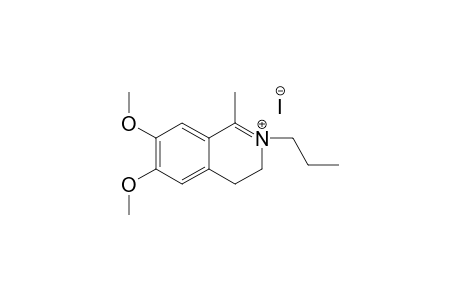 6,7-DIMETHOXY-1-METHYL-2-PROPYL-3,4-DIHYDRO-ISOQUINOLINIUM-IODIDE