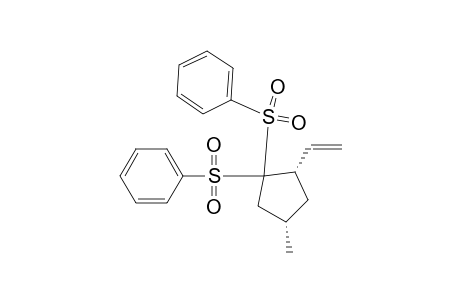 cis-2-Ethenyl-4-methyl-1,1-bis(phenylsulfonyl)cyclopentane