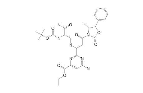 ETHYL-(S)-2-[1-[[(S)-2-(TERT.-BUTYLOXYCARBONYL)-AMINO]-2-CARBAMOYL-ETHYL]-AMINO]-2-[((4S,5R)-4-METHYL-5-PHENYL-2-OXAZOLIDINYL)-CARBONYL]-ETHYL]-6-