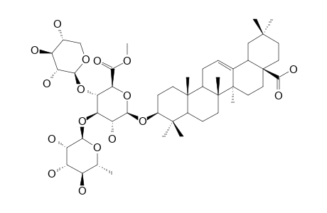 3-O-BETA-[RHAMNOPYRANOSYL-(1->3)-[XYLOPYRANOSYL-(1->4)]-(6-O-METHYL)-GLUCURONOPYRANOSYL]-OLEANOLIC-ACID