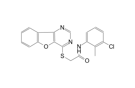 2-([1]benzofuro[3,2-d]pyrimidin-4-ylsulfanyl)-N-(3-chloro-2-methylphenyl)acetamide