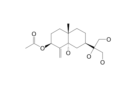 3-BETA-ACETOXY-5-ALPHA,11,12,13-TETRAHYDROXY-EUDESM-4(15)-ENE