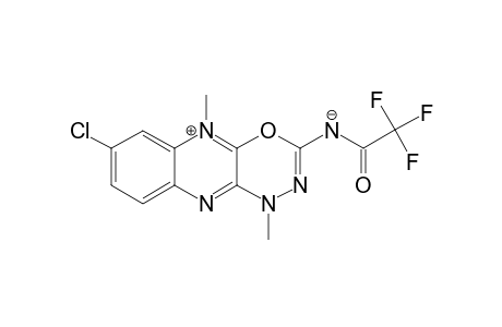 8-CHLORO-4,10-DIMETHYL-4H-1,3,4-OXADIAZINO-[5,6-B]-QUINOXALIN-10-IUM-2-TRIFLUOROACETAMIDATE