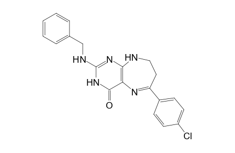 2-(Benzylamino)-6-(4-chlorophenyl)-8,9-dihydro-3H-pyrimido[4,5-b][1,4]diazepin-4(7H)-one