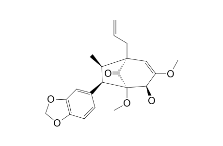 REL-(7-S,8-R,1'-R,3'-R,4'-R)-4'-HYDROXY-3',5'-DIMETHOXY-3,4-METHYLENEDIOXY-2'-OXO-DELTA(1,3,5,5',8')-8.1',7.3'-NEOLIGNAN