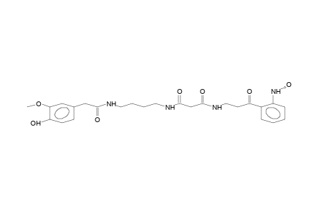 PROPANEDIAMIDE, N-[3-[2-(FORMYLAMINO)PHENYL]-3-OXOPROPYL]-N'-[4-[[(4-HYDROXY-3-METOXYPHENYL)ACETYL]AMINO]BUTYL]-