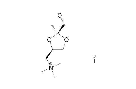 (2S,4R)-2-HYDROXYMETHYL-2-METHYL-4-TRIMETHYLAMMONIUMMETHYL-1,3-DIOXOLANE-IODIDE