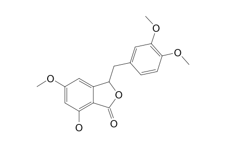 3-(3',4'-DIMETHOXYBENZYL)-7-HYDROXY-5-METHOXY-PHTHALIDE