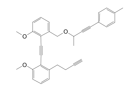 2-[2'-(3"-Butynyl)-6'-methoxyphenylethynyl]-1-methoxy-3-{[(1'''-methyl-3"'-(p-methylphenyl)-2"'-propynyl]-oxymethyl}-benzene