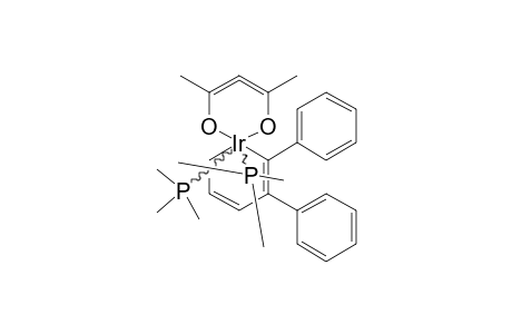 TRANS-ACETYLACETONATO-(1,5-ETA-1,2-DIPHENYL-1,3-PENTADIENEDIYL)-BIS-(TRIMETHYLPHOSPHINE)-IRIDIUM(III)