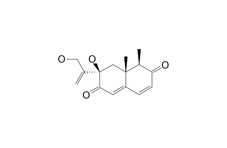 DENDRYPHIELLIN-G;(1R*,7R*,8AR*)-8,8A-DIHYDRO-7-HYDROXY-[1-(HYDROXYMETHYL)-ETHENYL]-1,8A-DIMETHYLNAPHTHALENE-2,6-(1H,7H)-DIONE