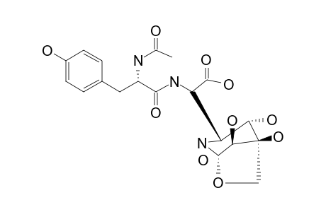 2-(2,4,5,8-TETRAHYDROXY-7-OXA-2-AZABICYCLO-[3.2.1]-OCT-3-YL)-2-[(N-ACETYL)-TYROSYLAMINO]-ACETIC-ACID