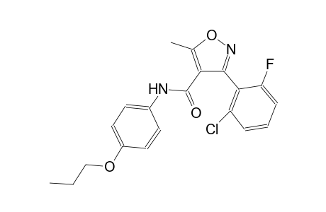 3-(2-chloro-6-fluorophenyl)-5-methyl-N-(4-propoxyphenyl)-4-isoxazolecarboxamide