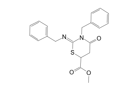 2H-1,3-Thiazine-6-carboxylic acid, 3-benzyl-2-(benzylimino)tetrahydro-4-oxo-, methyl ester