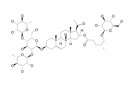 HYPOGLAUCIN-G;#2;16-BETA-(4'-METHYL-5'-O-BETA-D-GLUCOPYRANOSYL-PENTANOXYL)-PREGN-5-EN-3-BETA-OL-20-ONE-O-ALPHA-L-RHAMNOPYRANOSYL-(1->2)-[ALPHA-L-RHAMNOPYRANOSY