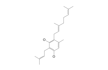 4-[(2'E)-3',7'-DIMETHYLOCTA-2',6'-DIEN-1'-YL]-5-METHYL-2-(3''-METHYLBUT-2''-ENYL)-BENZENE-1,3-DIOL